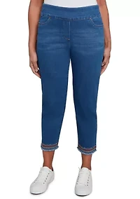 Petite El Paso Border Fringe Ankle Pants