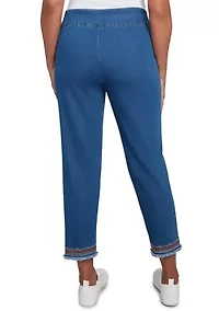 Petite El Paso Border Fringe Ankle Pants