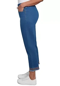 Petite El Paso Border Fringe Ankle Pants