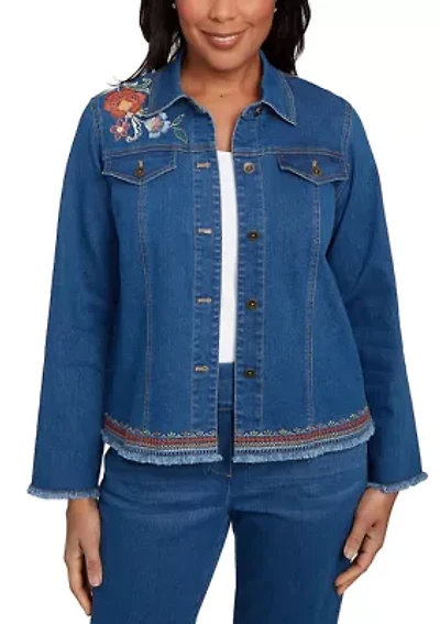 Petite El Paso Embroidered Back Jacket