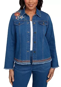 Petite El Paso Embroidered Back Jacket