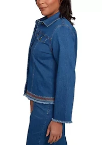 Petite El Paso Embroidered Back Jacket