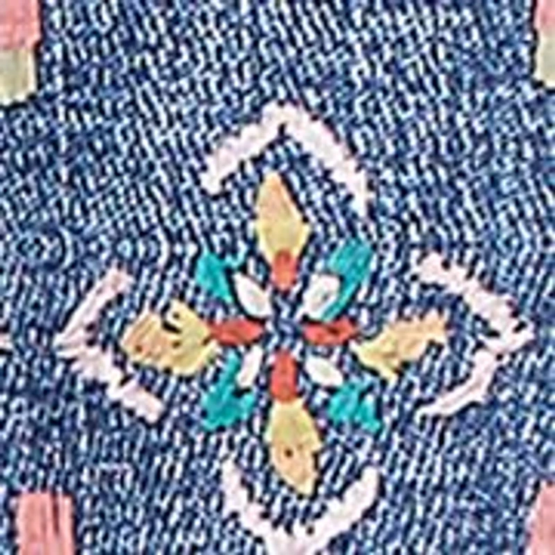 Petite El Paso Denim Floral Patch Top