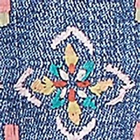 Petite El Paso Denim Floral Patch Top
