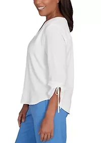 Women's  Business As Usual Crinkle Texture Top