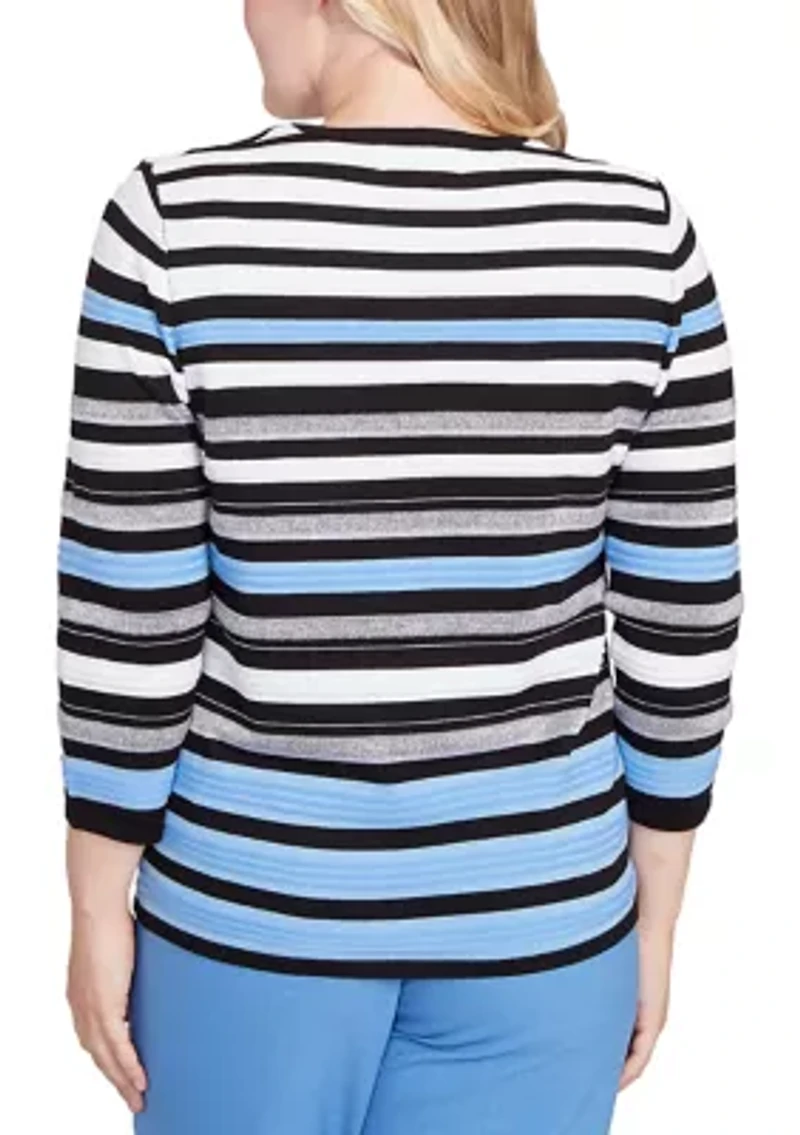Women's Business As Usual Texture Stripe Top