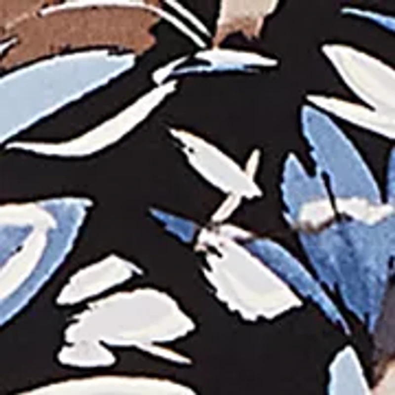 Petite Business As Usual Brushstroke Floral Top