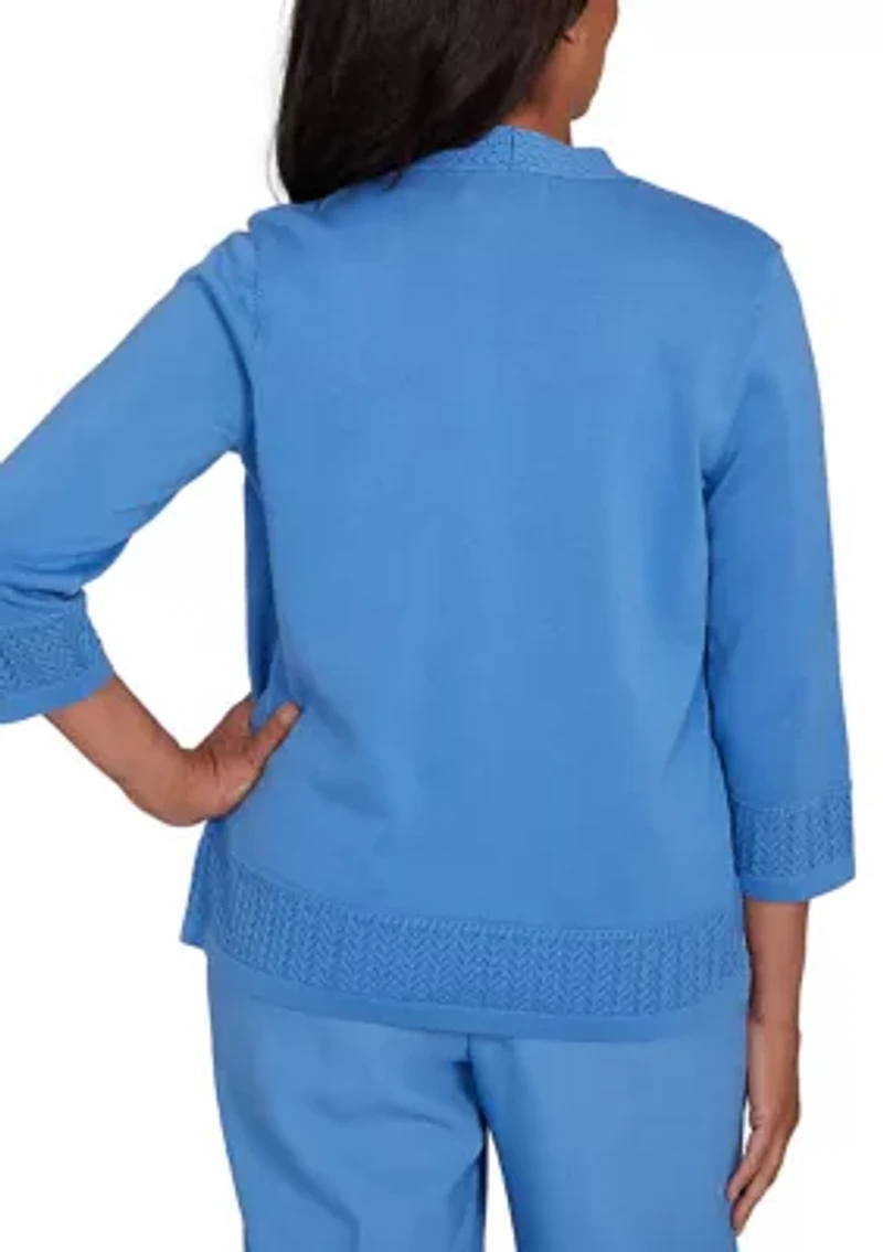Petite Business As Usual Animal Inner Two One Sweater