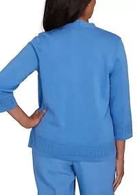 Petite Business As Usual Animal Inner Two One Sweater