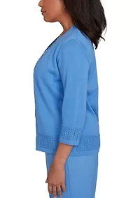 Petite Business As Usual Animal Inner Two One Sweater
