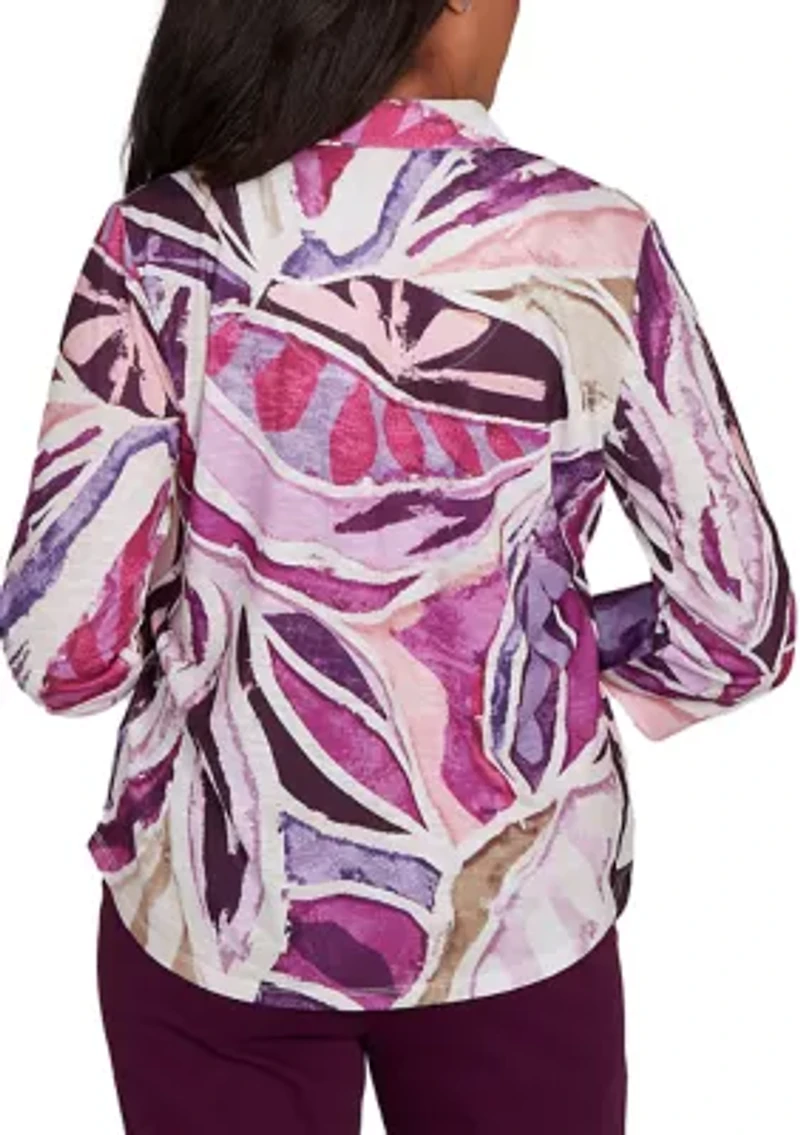 Women's Missy Urban Legend Abstract Patchwork Shirt