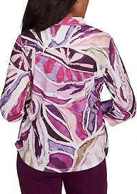 Women's Missy Urban Legend Abstract Patchwork Shirt