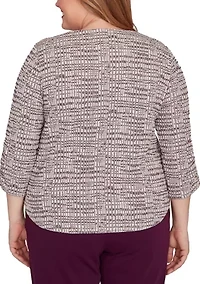 Plus Urban Legend Shimmer Space Dye Texture Top