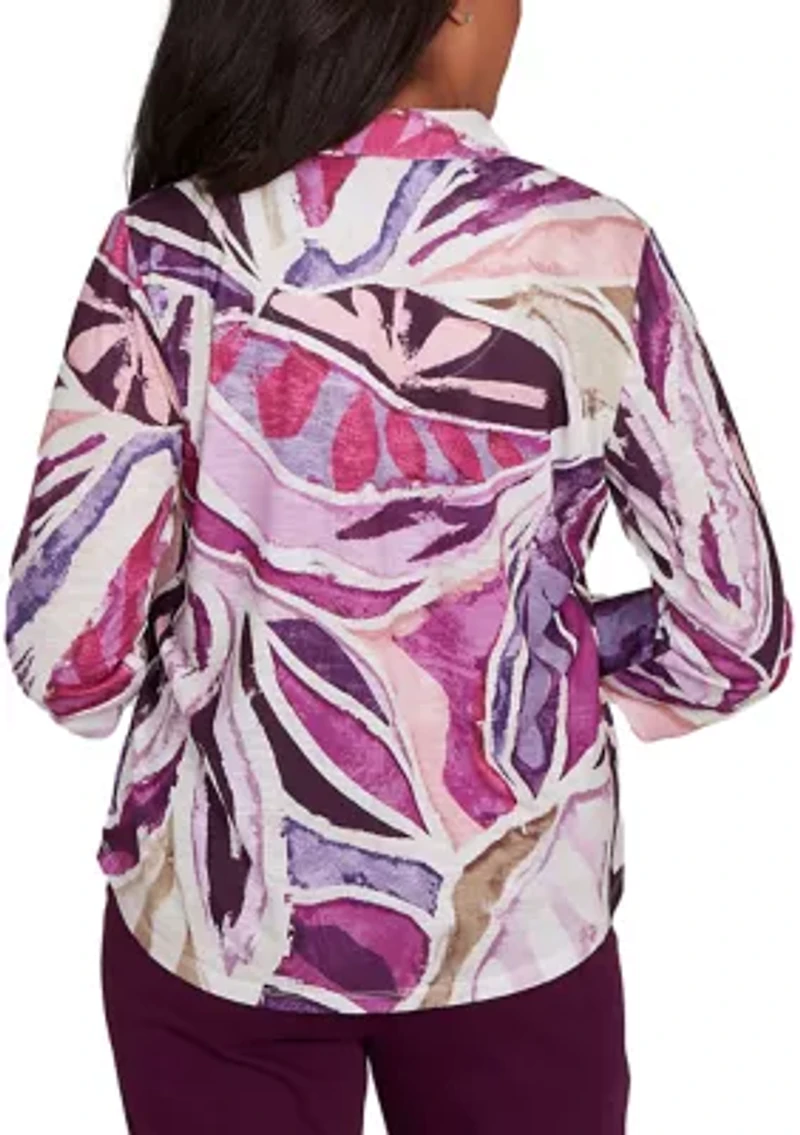 Petite Urban Legend Abstract Patchwork Shirt