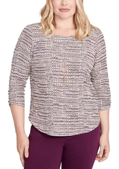 Petite Urban Legend Shimmer Space Dye Texture Top