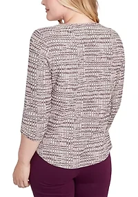 Petite Urban Legend Shimmer Space Dye Texture Top