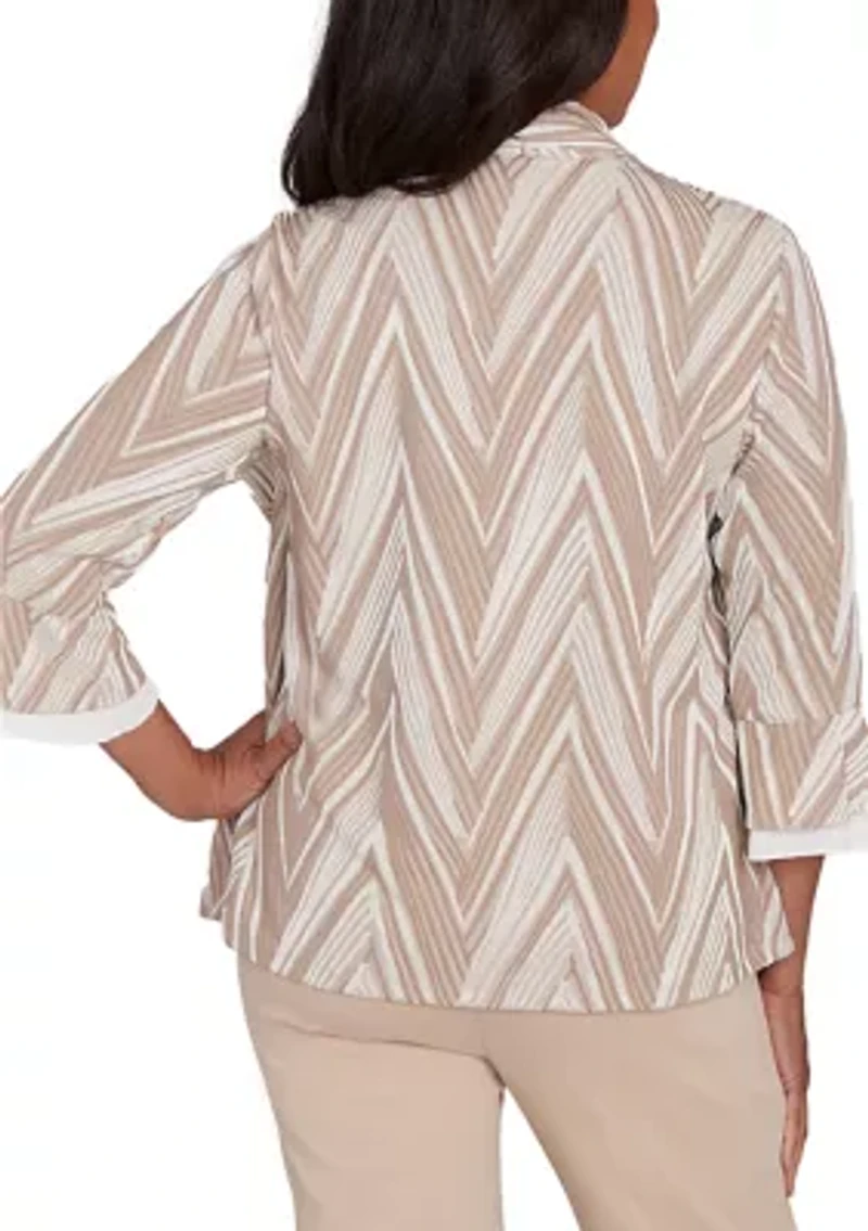 Petite Urban Legend Exploded Chevron Two One Top