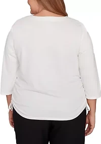 Plus Mount Laurel Placed Floral Top