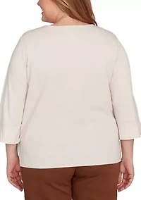 Plus Mount Laurel Scroll Soutache Top