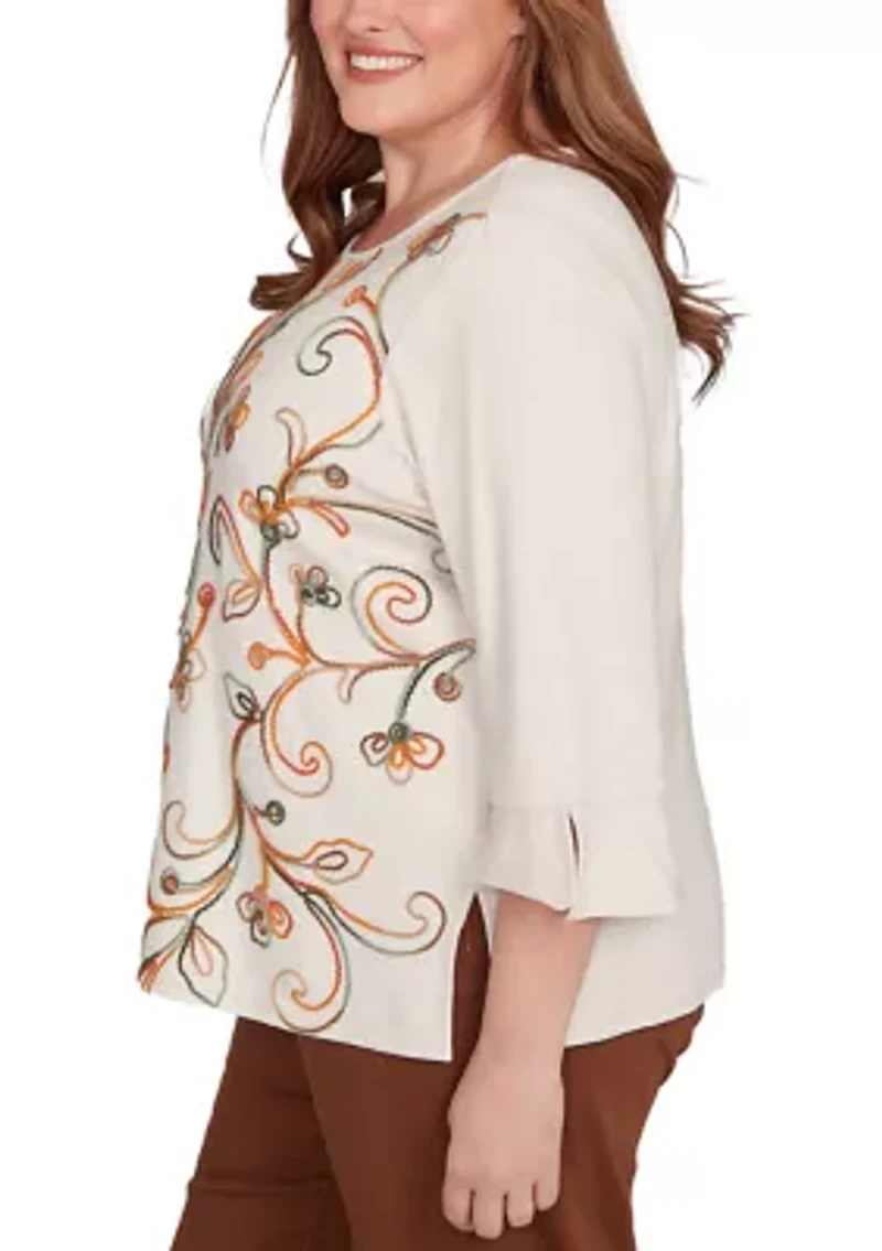 Plus Mount Laurel Scroll Soutache Top
