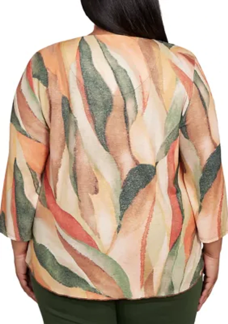 Plus Mount Laurel Stained Glass Shimmer Top