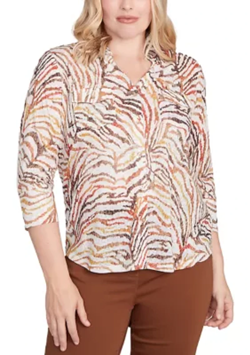 Petite Mount Laurel Skin Burnout Blouse