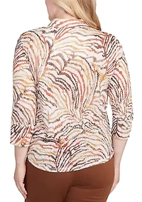 Petite Mount Laurel Skin Burnout Blouse