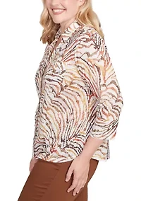 Petite Mount Laurel Skin Burnout Blouse