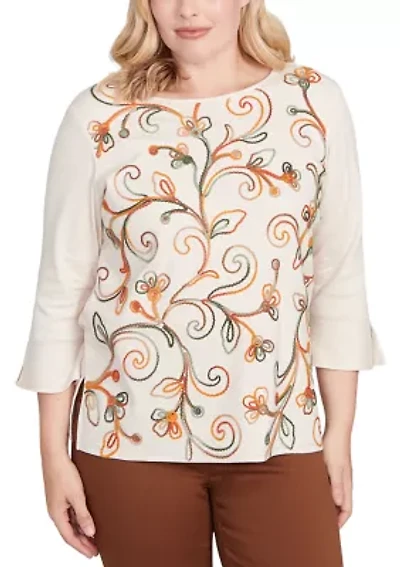 Petite Mount Laurel Scroll Soutache Top