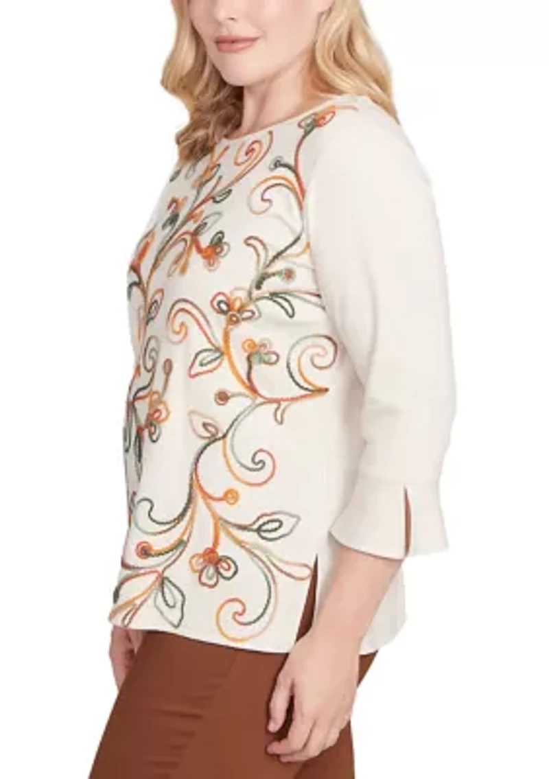 Petite Mount Laurel Scroll Soutache Top