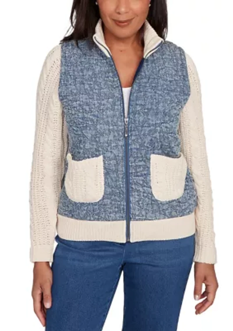 Women's Sunset Canyon Quilt with Sweater Rib Jacket