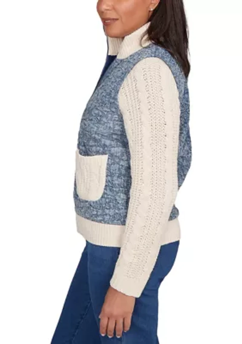 Women's Sunset Canyon Quilt with Sweater Rib Jacket