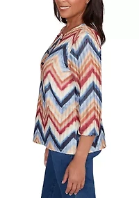 Women's Sunset Canyon Chevron Top