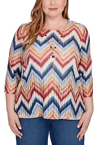 Plus Sunset Canyon Chevron Top