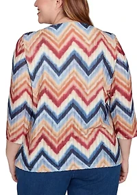 Plus Sunset Canyon Chevron Top