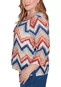 Plus Sunset Canyon Chevron Top