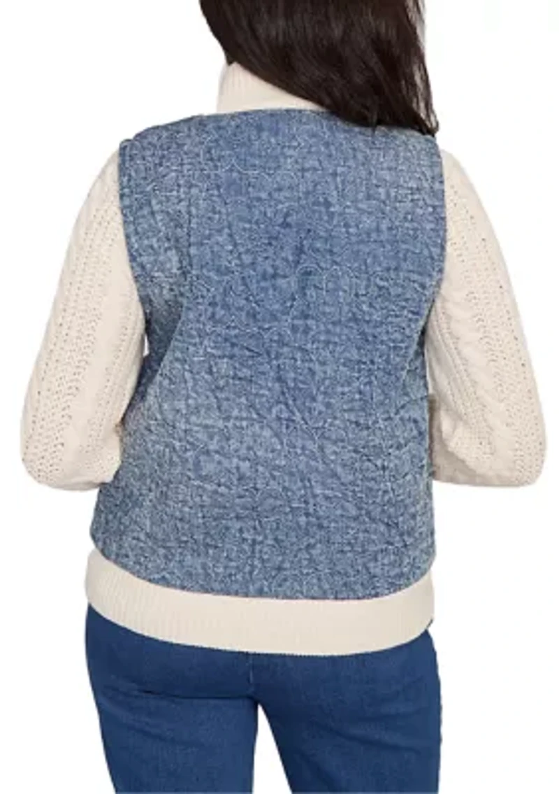Petite Sunset Canyon Quilt with Sweater Rib Jacket