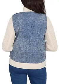Petite Sunset Canyon Quilt with Sweater Rib Jacket