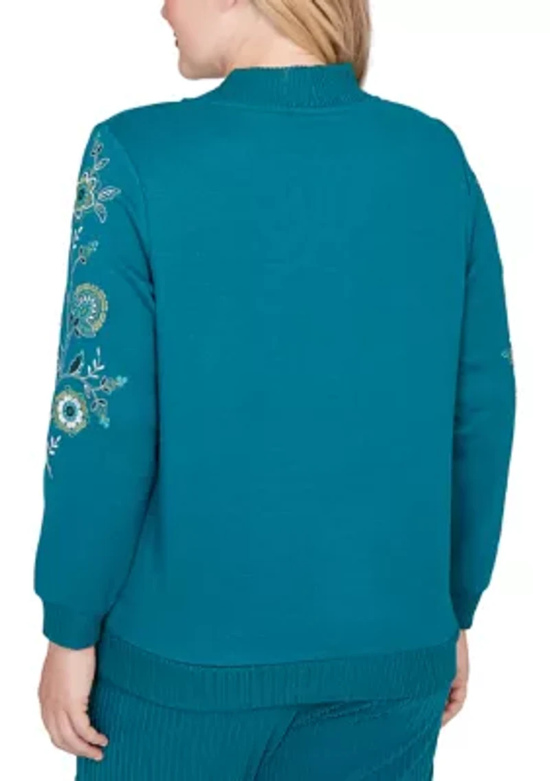 Women's Lake Champlain Embroidered Sleeves