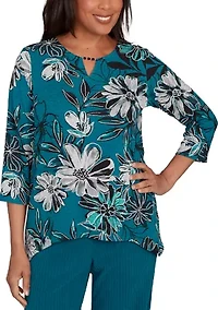 Women's Lake Champlain Floral Print Melange Top