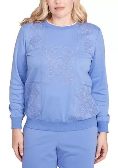 Women's Casual Vibe Soutache Patchwork Top