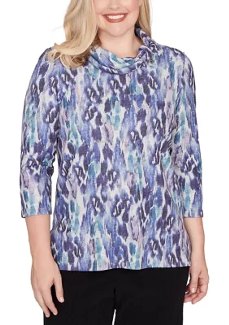 Women's Casual Vibe Animal Melange Shirt