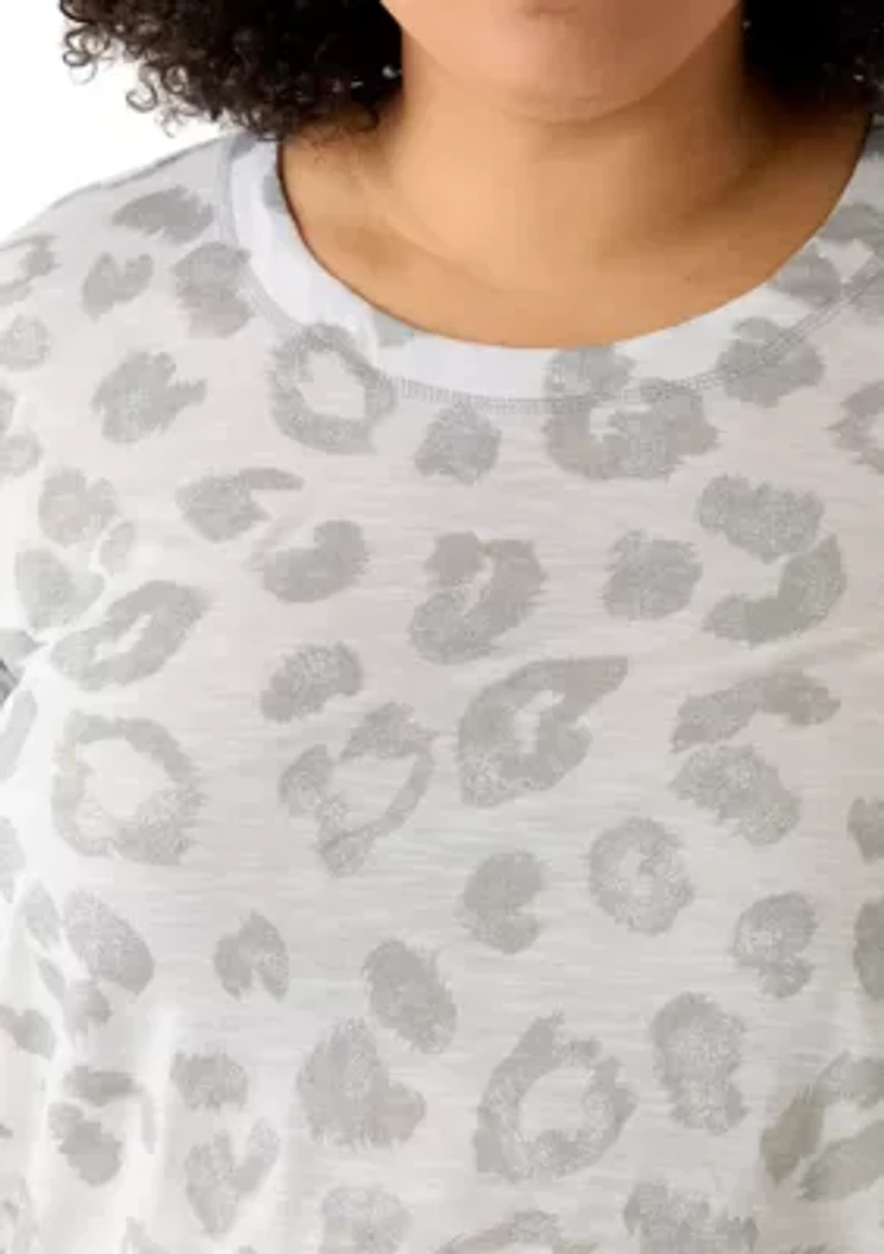 Plus Animal Print Knit Top