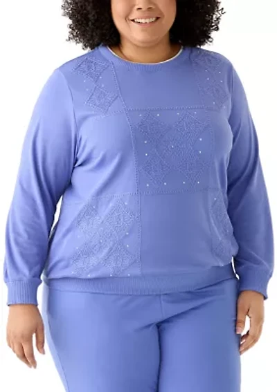 Plus Casual Vibe Soutache Patchwork Top