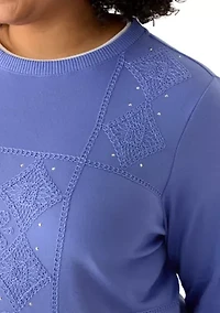 Plus Casual Vibe Soutache Patchwork Top