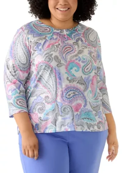 Plus Casual Vibe Paisley Top