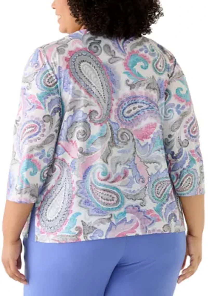 Plus Casual Vibe Paisley Top