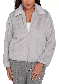 Women's Jet Setter Sculpted Faux Fur Jacket