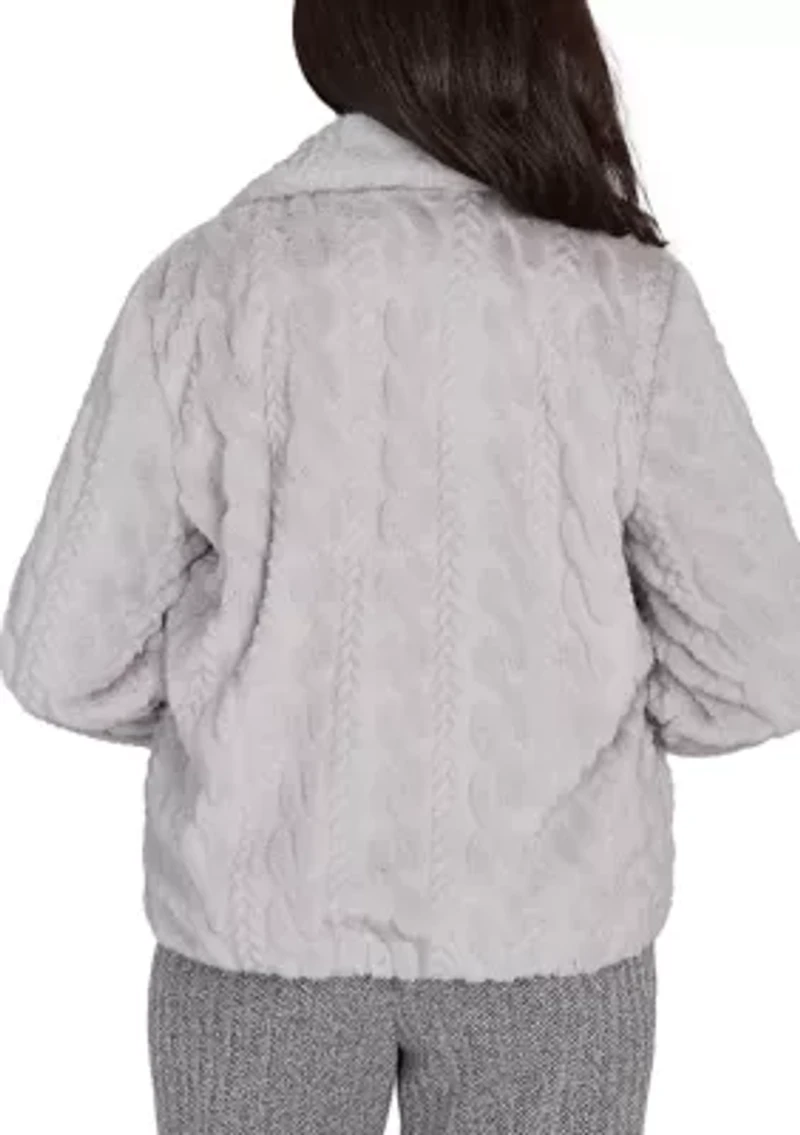 Women's Jet Setter Sculpted Faux Fur Jacket