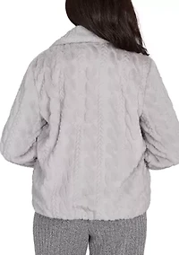 Women's Jet Setter Sculpted Faux Fur Jacket